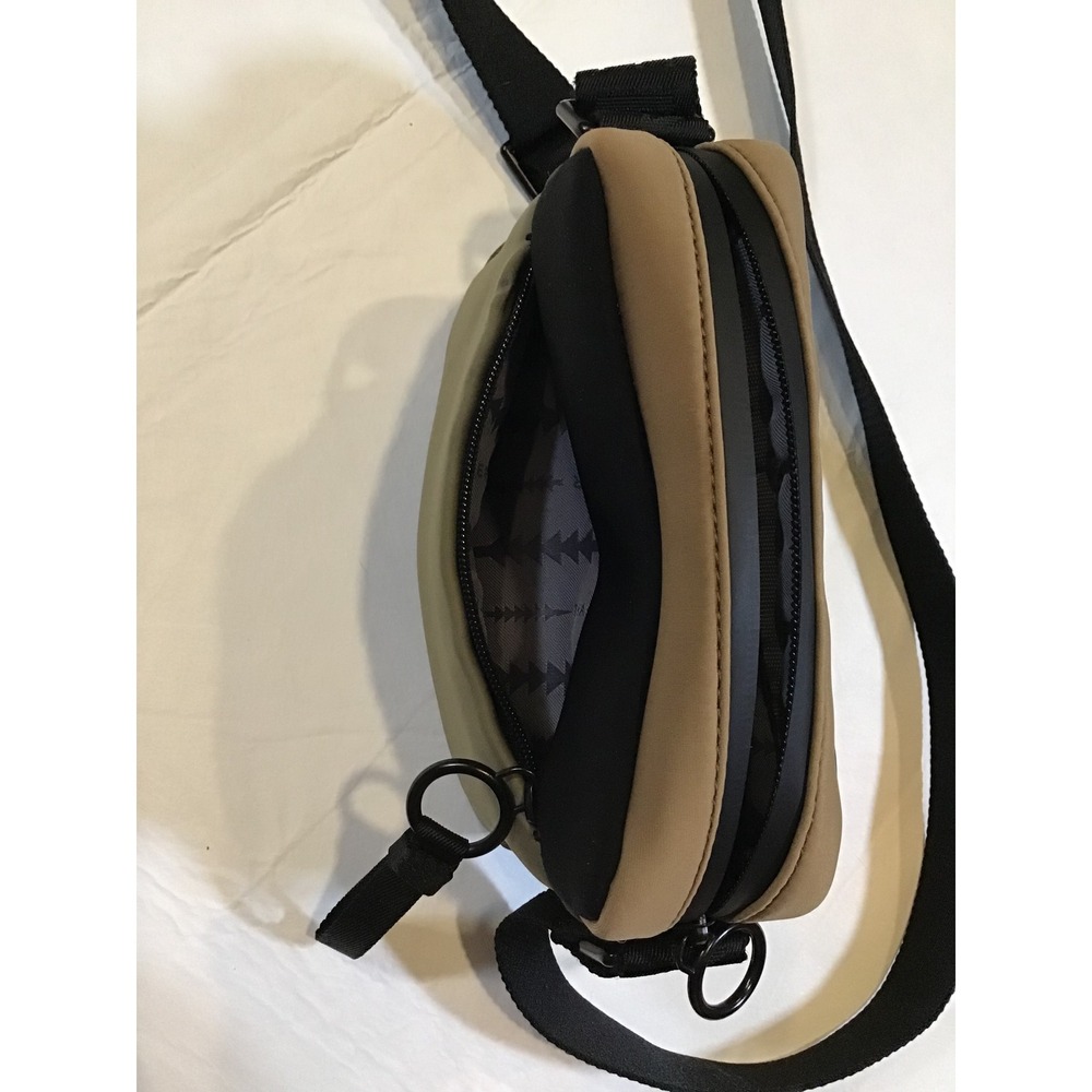 Thacker Neoprene Crossbody Bag Olive Green Tan Black Utility Messenger Strap - Picture 5 of 5